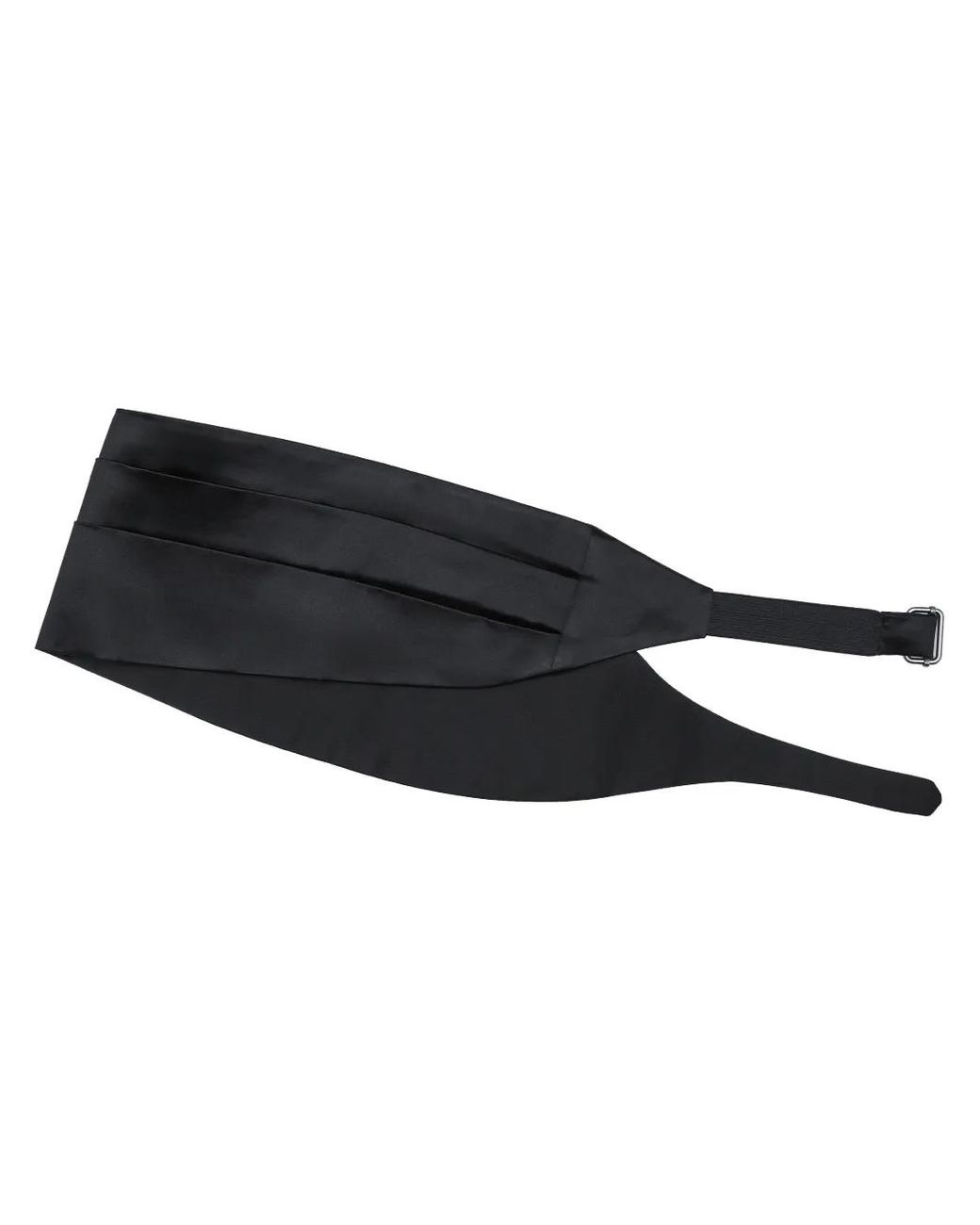 Brunello Cucinelli Black Pleated Satin Cummerbund for men