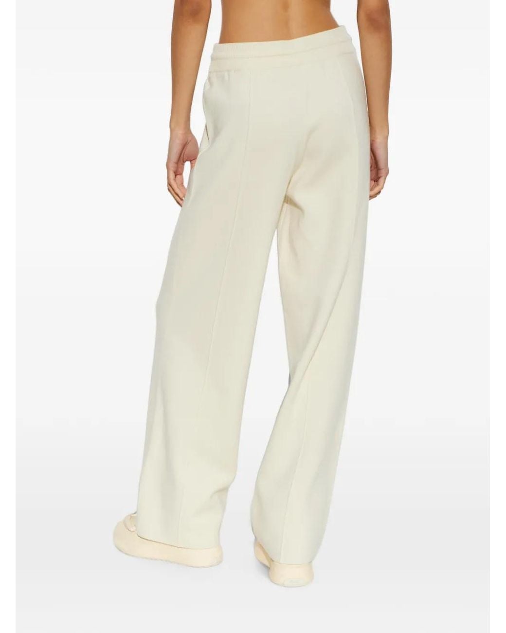 Moncler White Wide-Leg Track Pants