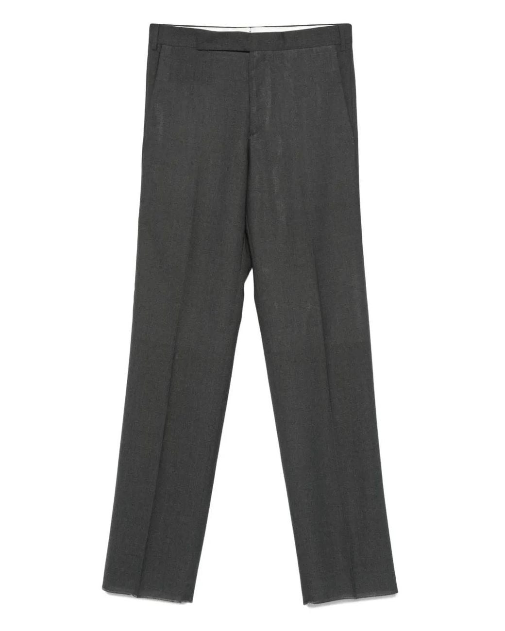 Lardini Gray Pleated Straight-Leg Trousers for men