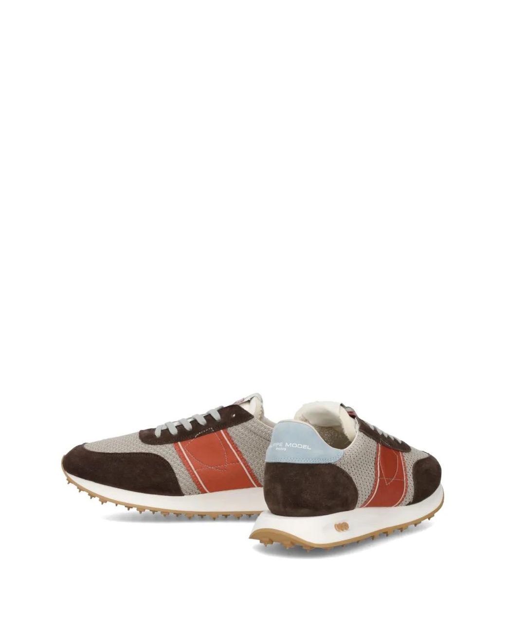 Philippe Model White Tour Low Stripe Panelled Sneakers for men