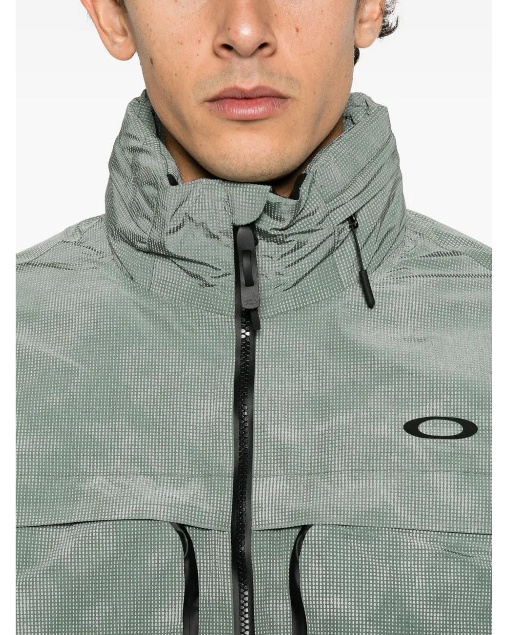 Oakley Gray Reflective Camo Shell Windbreaker for men