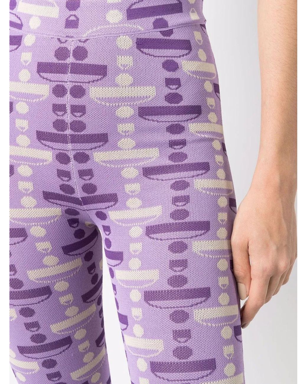 Dodo Bar Or Purple Knee-Length Knitted Cycling Shorts