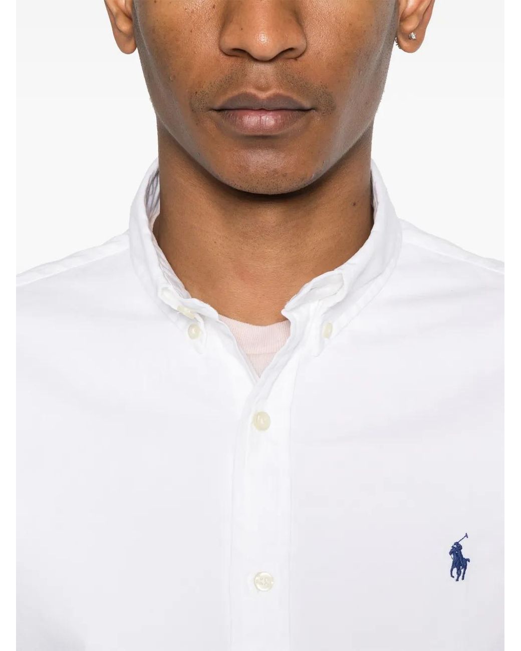 Polo Ralph Lauren White Cotton Shirt for men