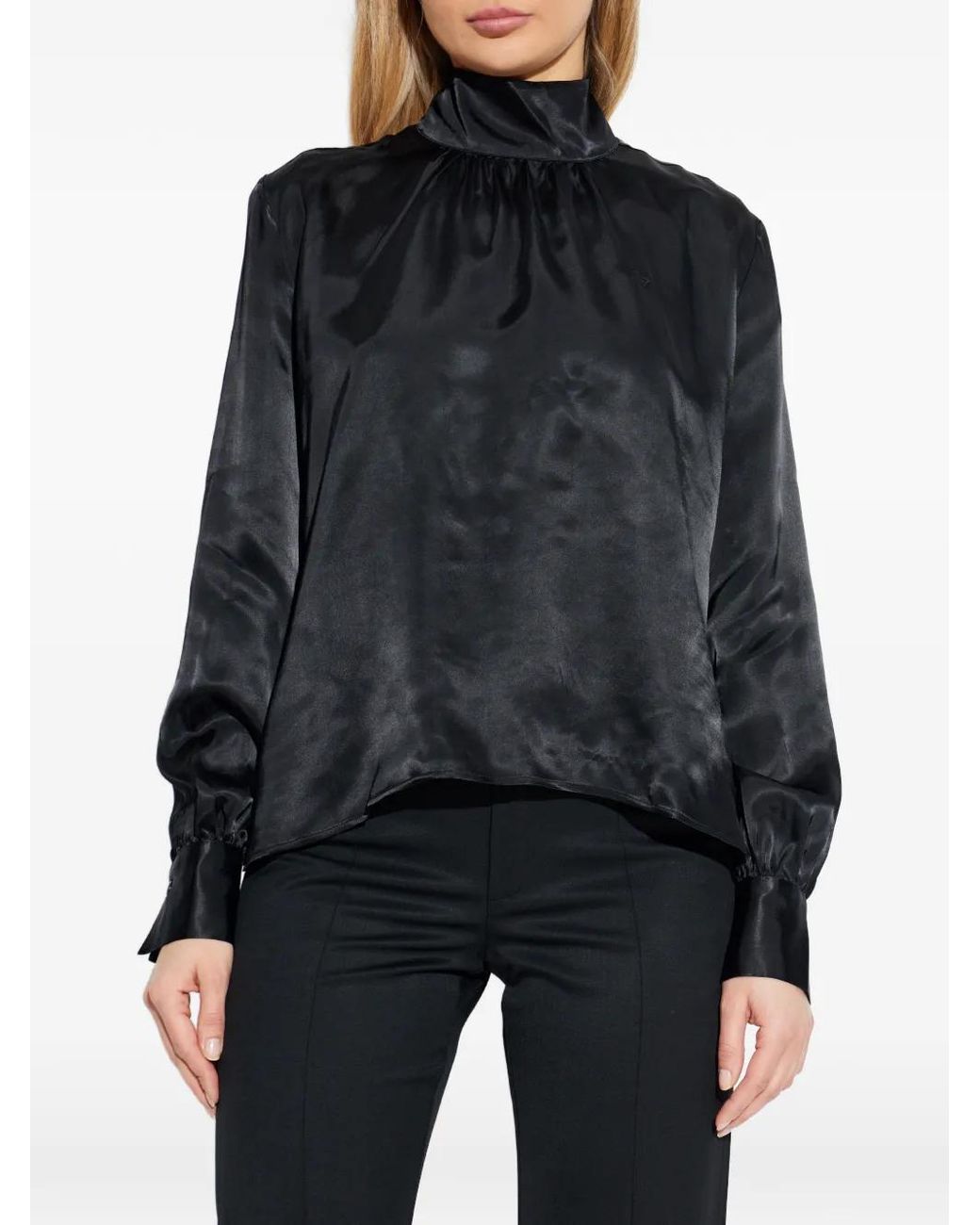 Vetements Black Open-Back Turtleneck Top