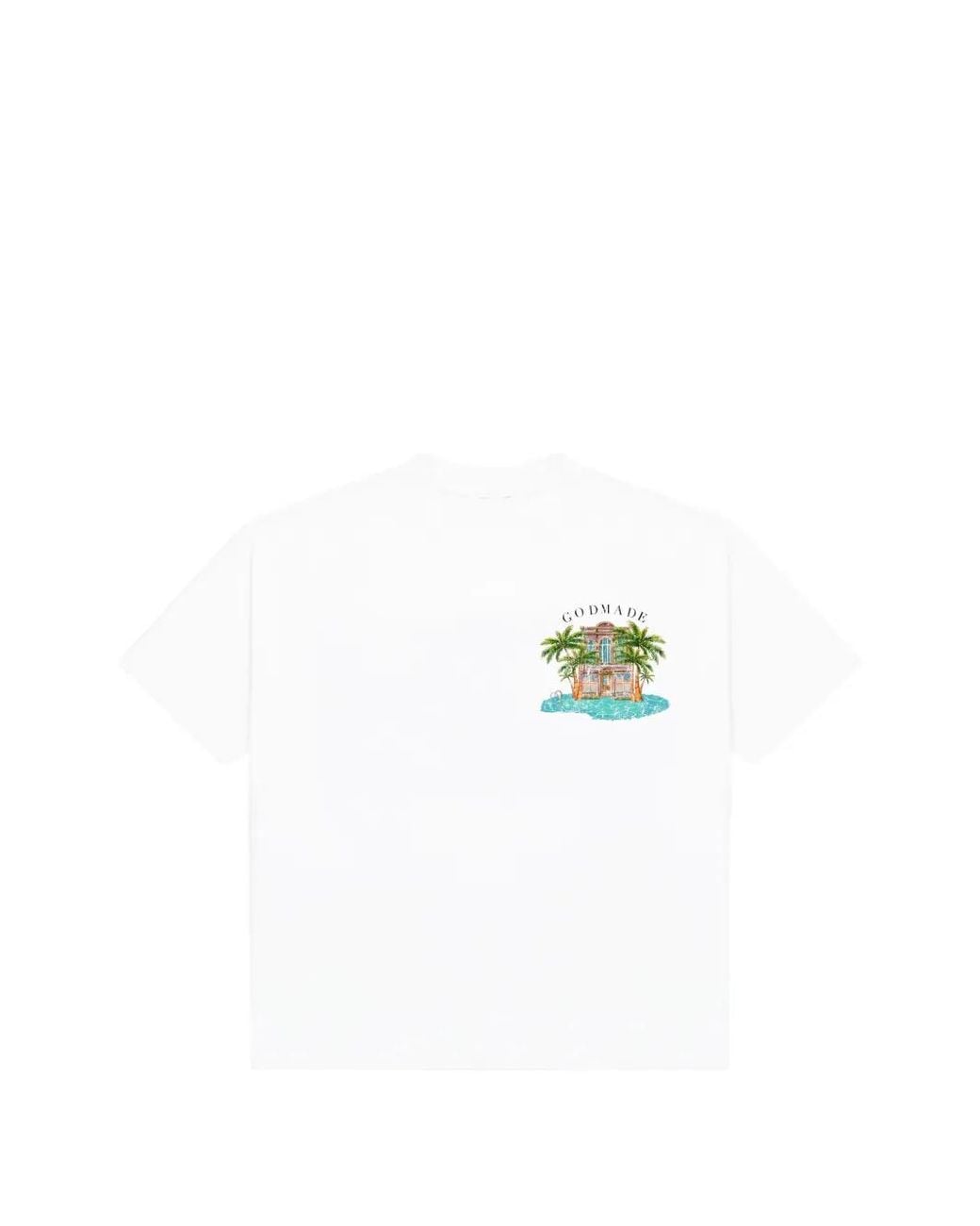 GODMADE White Chateau Graphic-Print T-Shirt for men