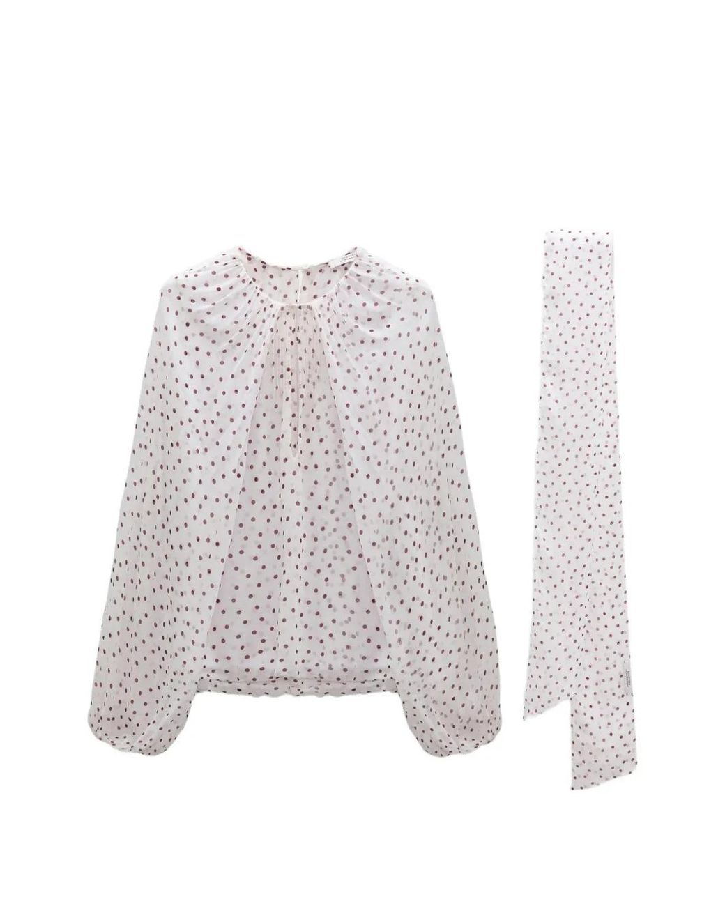 Dorothee Schumacher White Dancing Dots Polka-Dot Blouse