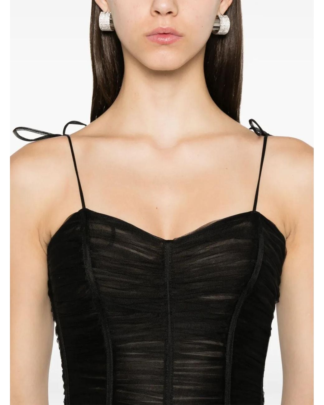 Ana Radu Black Tiered Maxi Dress