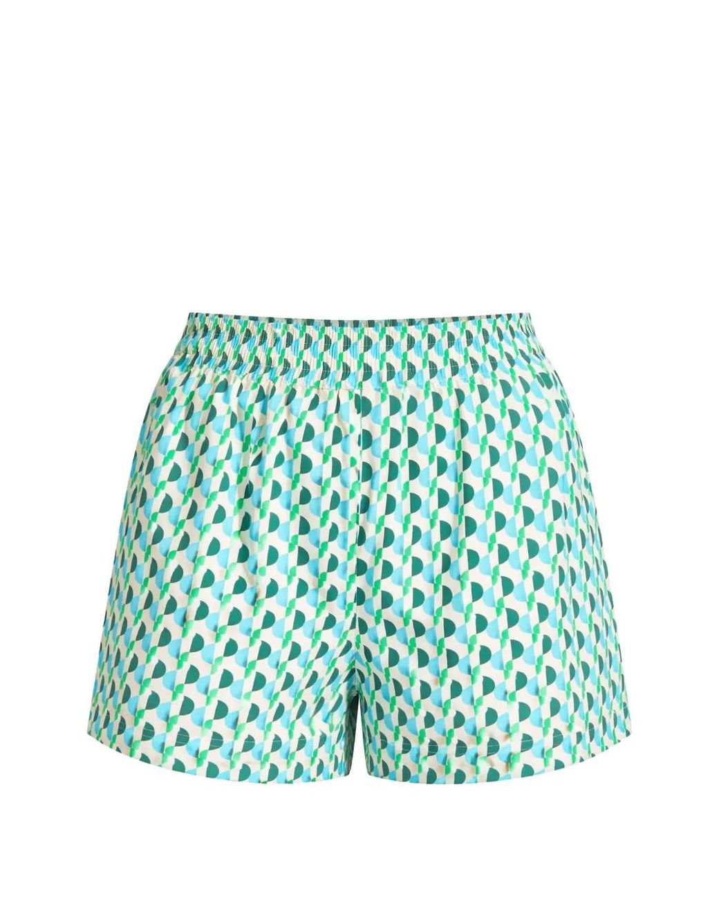 Seafolly Green Sorrento Elasticated Patterned Shorts