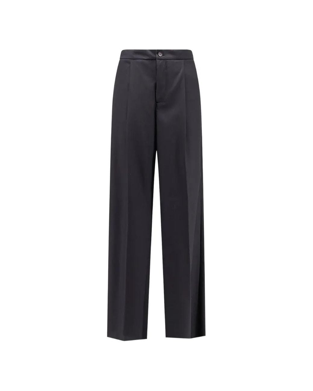 Hevò Blue Pressed-Crease Wide-Leg Trousers for men