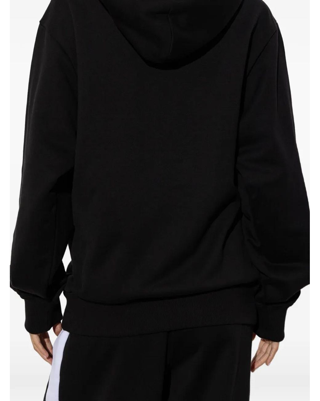 Dolce & Gabbana Black Logo-Embroidered Cotton Hoodie