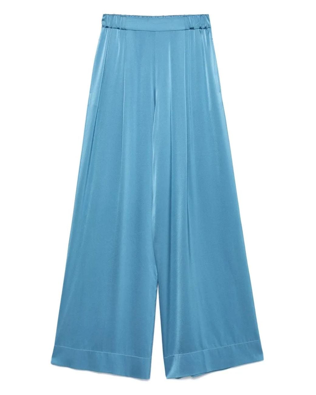 Forte_forte Blue Elasticated-Waistband Palazzo Trousers