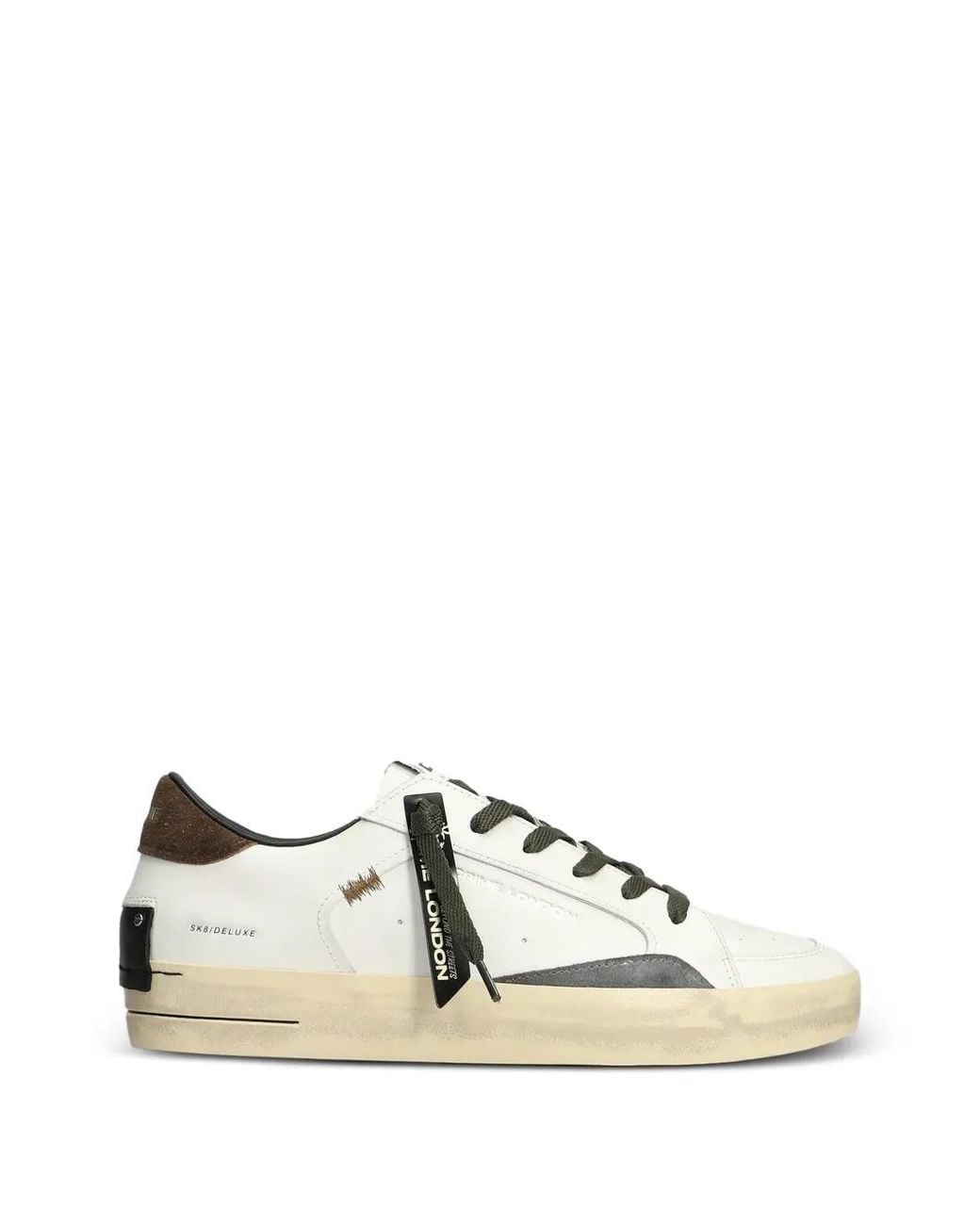 Crime London White Sk8 Deluxe Sneakers for men