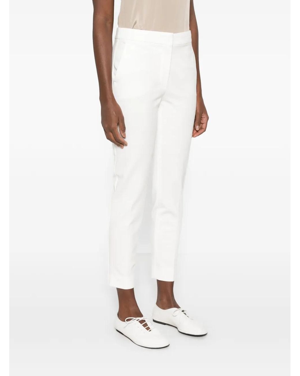 Max Mara White Pegno Trousers