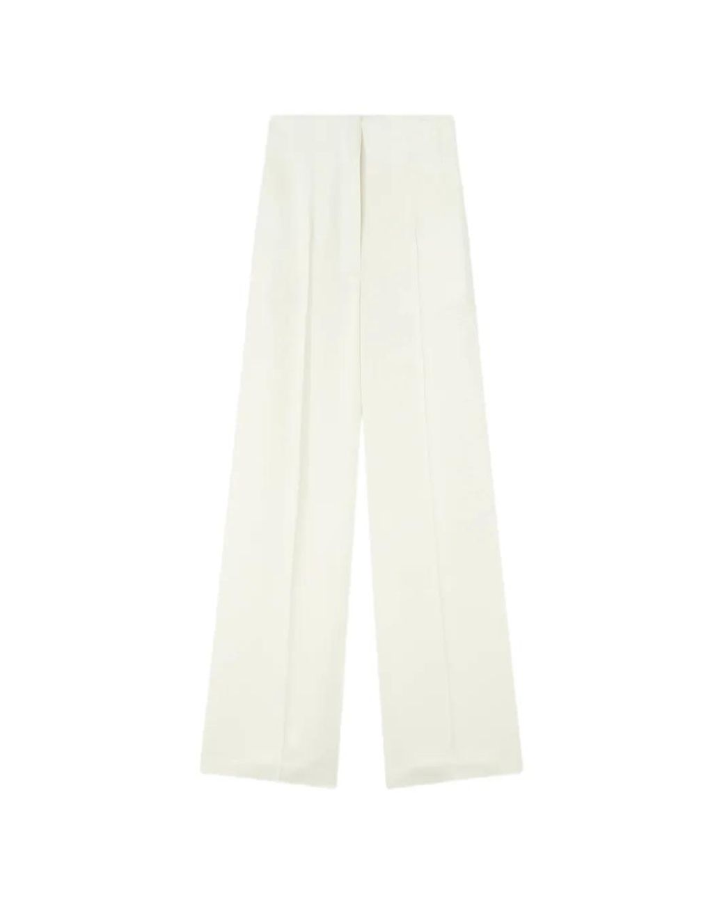 RETORI White High-Waisted Wide-Leg Trousers