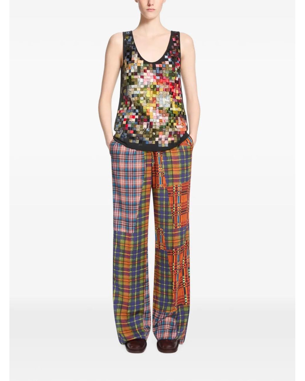 Dries Van Noten White Elasticated Trousers