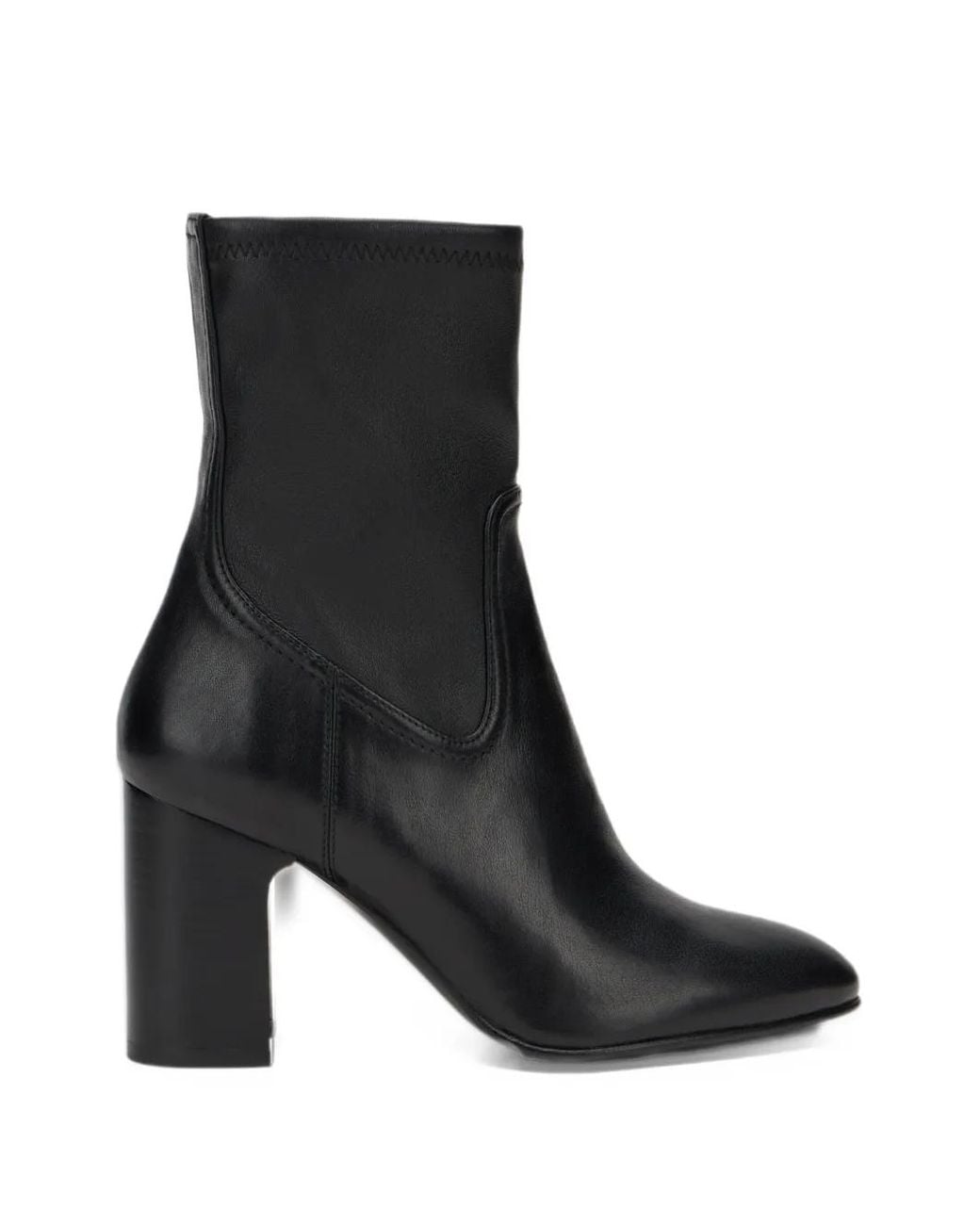 Stuart Weitzman Black Mulberry Stretch Leather Boots