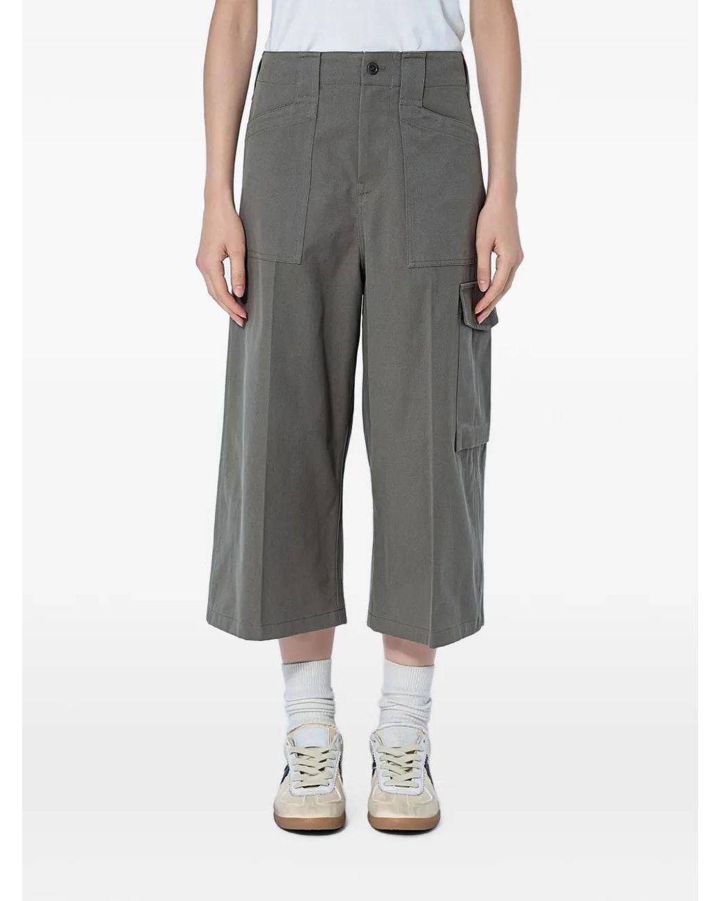 Rier Gray Culottes Cargo Pants