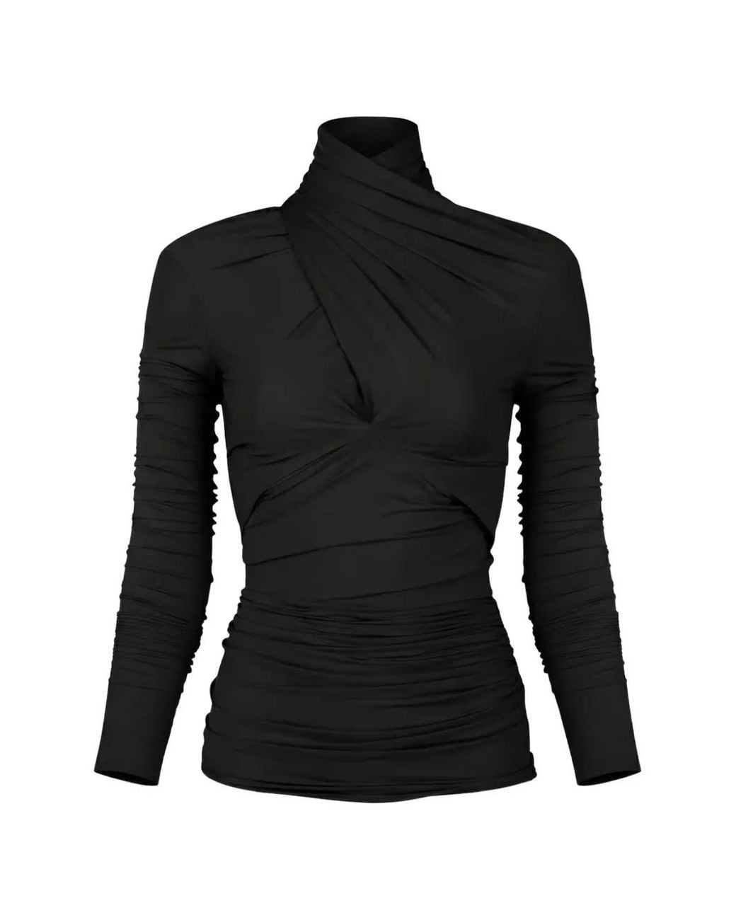 Entire studios Black Gres Ruched Top