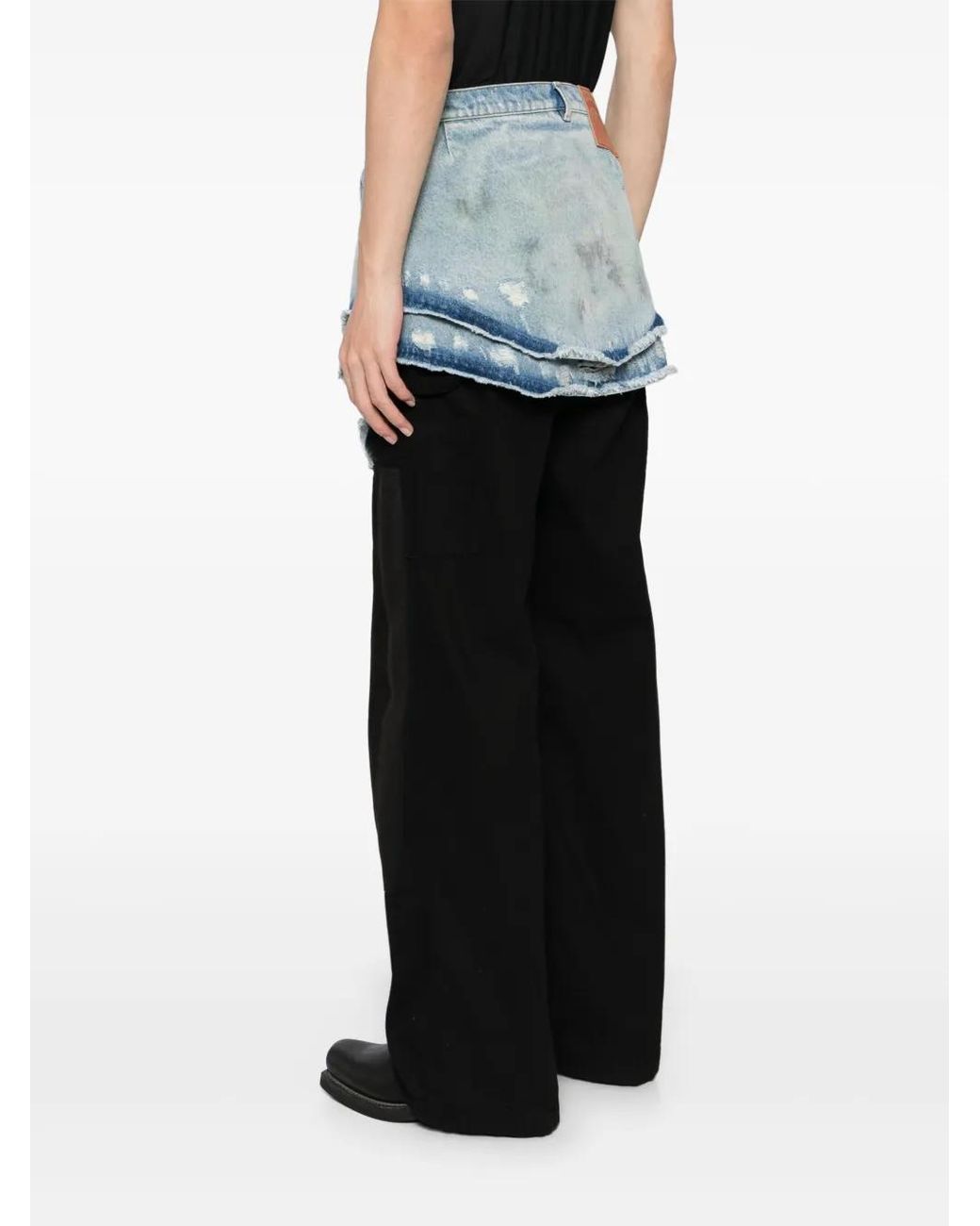 Egonlab Blue Layered Denim Skirt