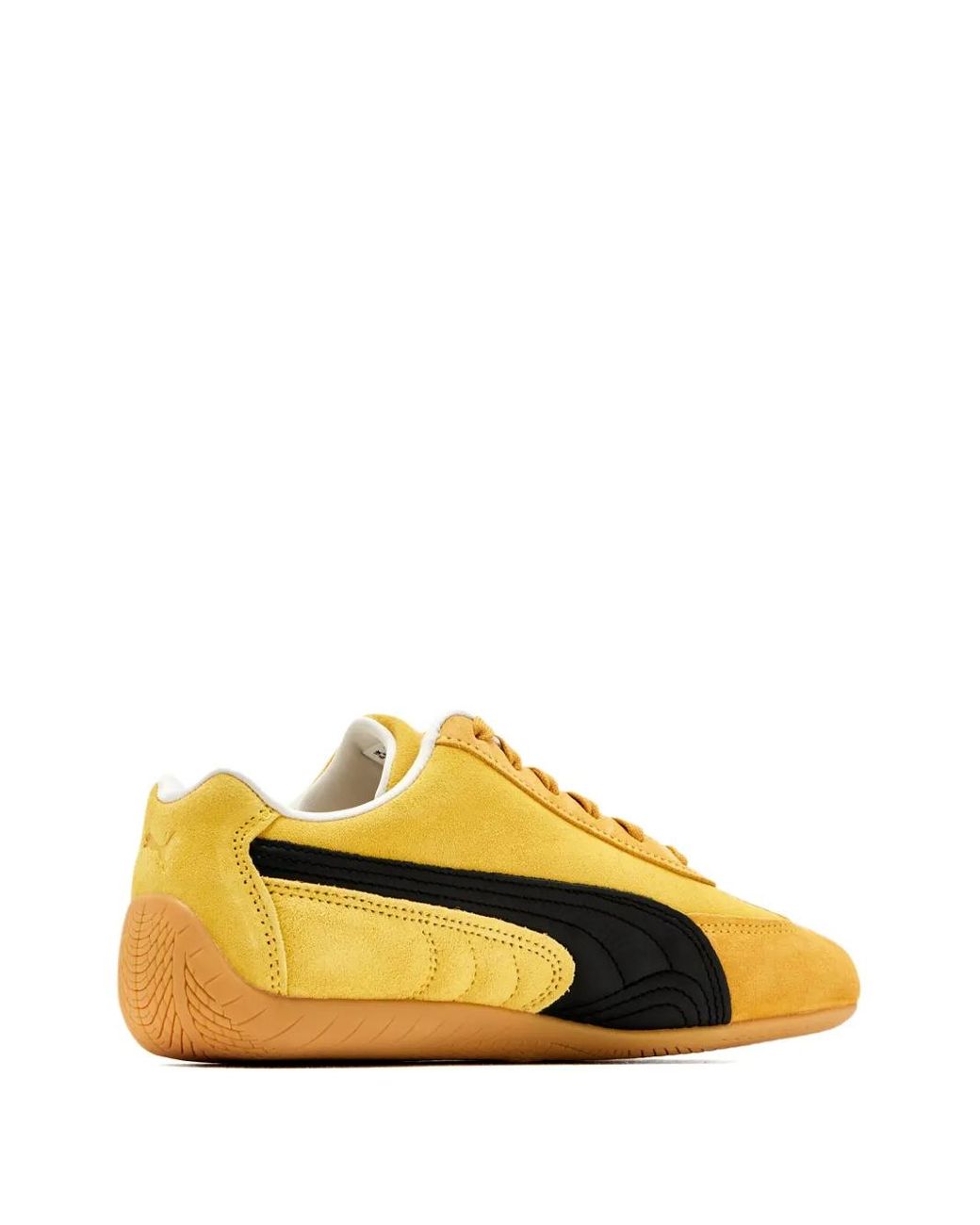 PUMA Yellow Speedcat Suede-Leather Sneakers
