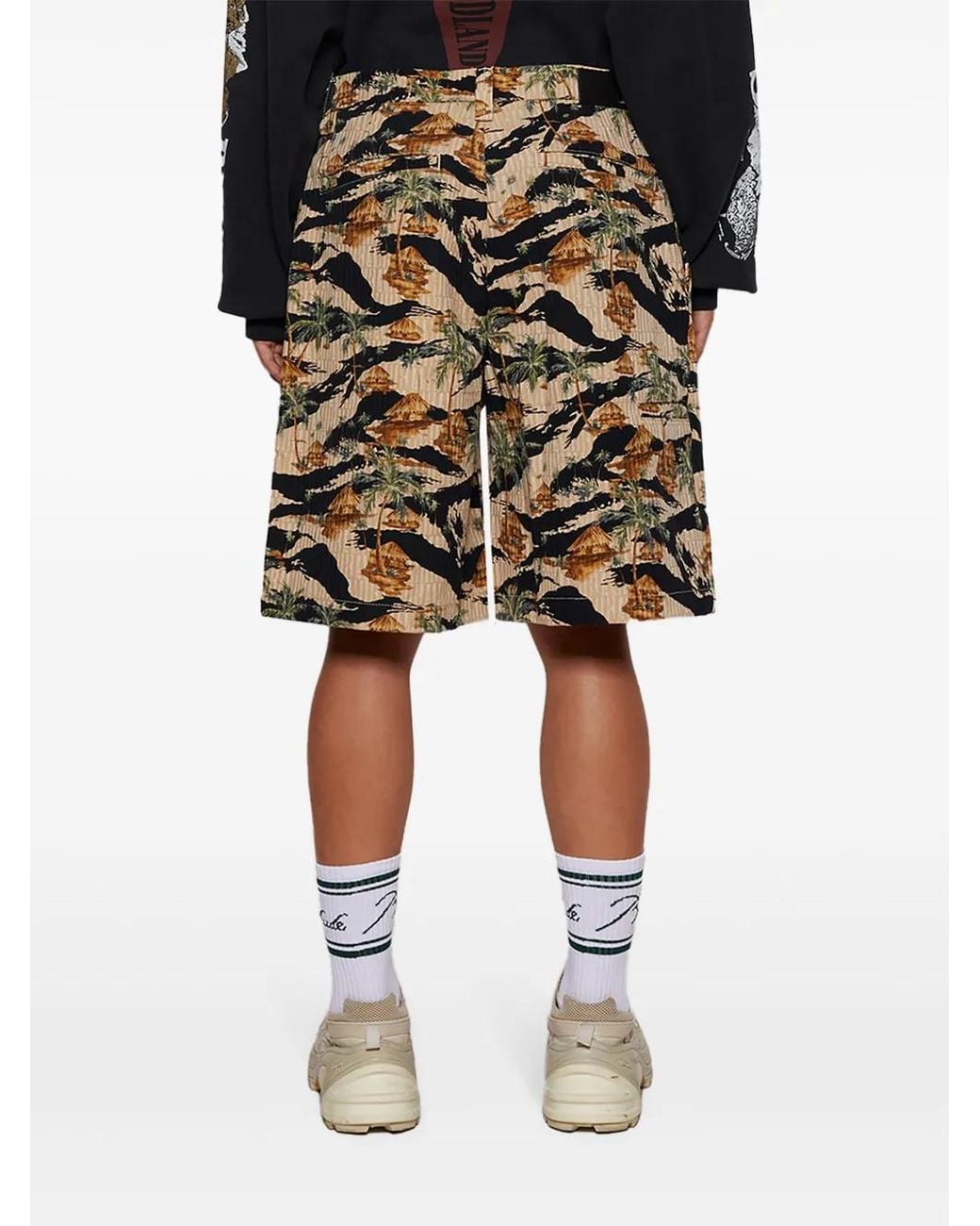 Amiri Repeat Palm Shorts in het Black voor heren