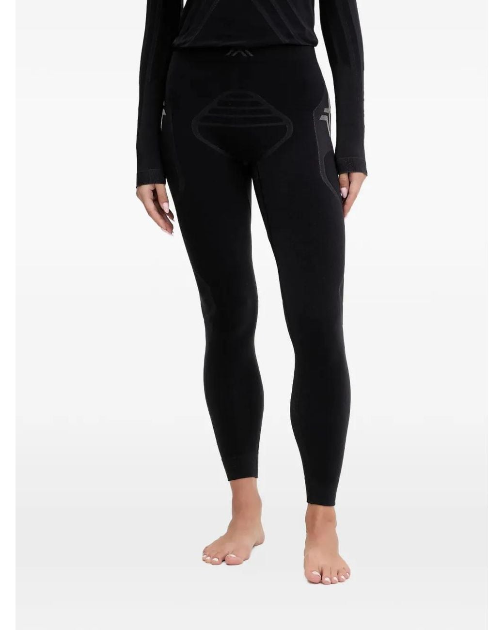 X Bionic Black Logo-Waistband Ski Pants