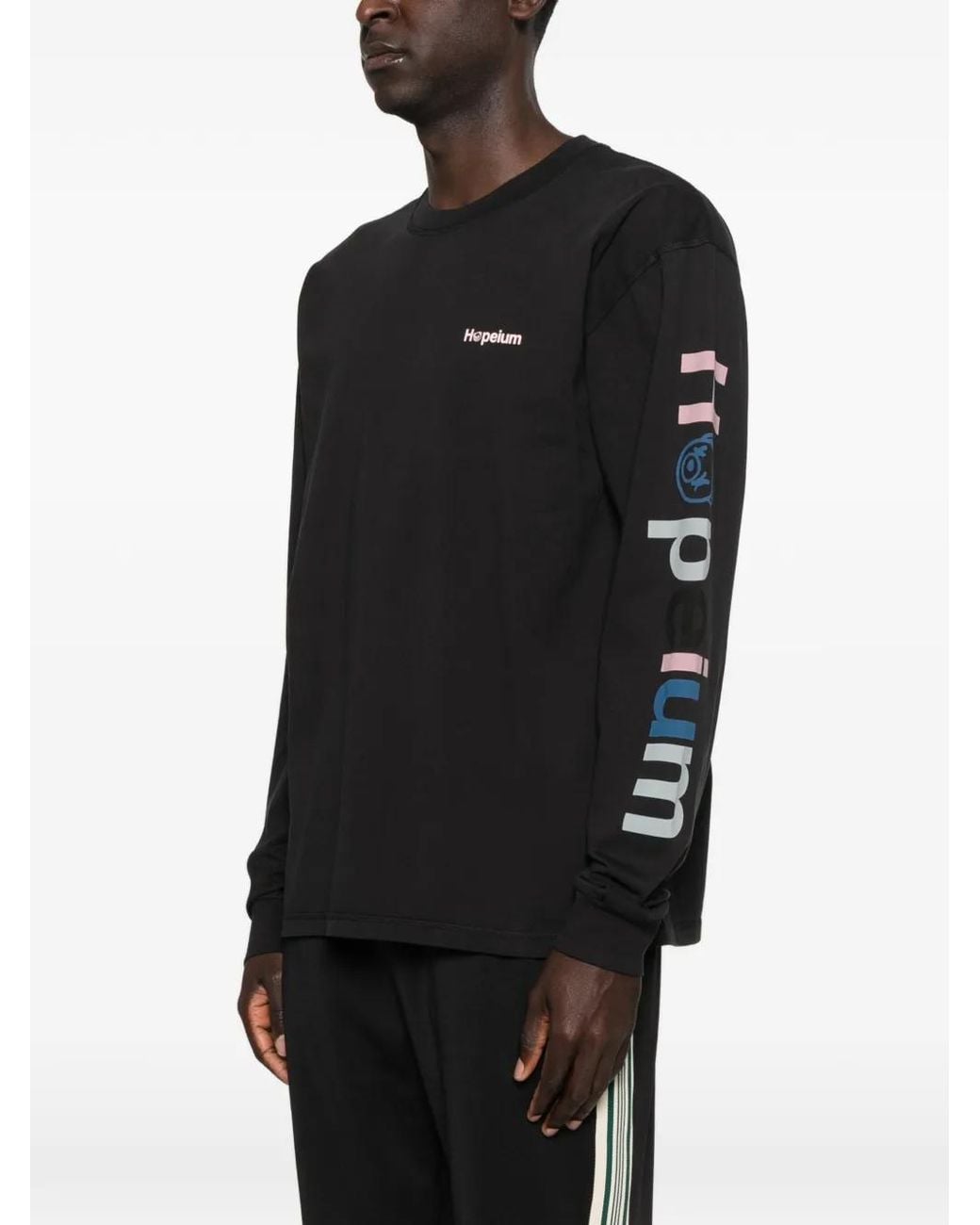 HOPEIUM Black T-Shirt À Imprimé Graphique for men