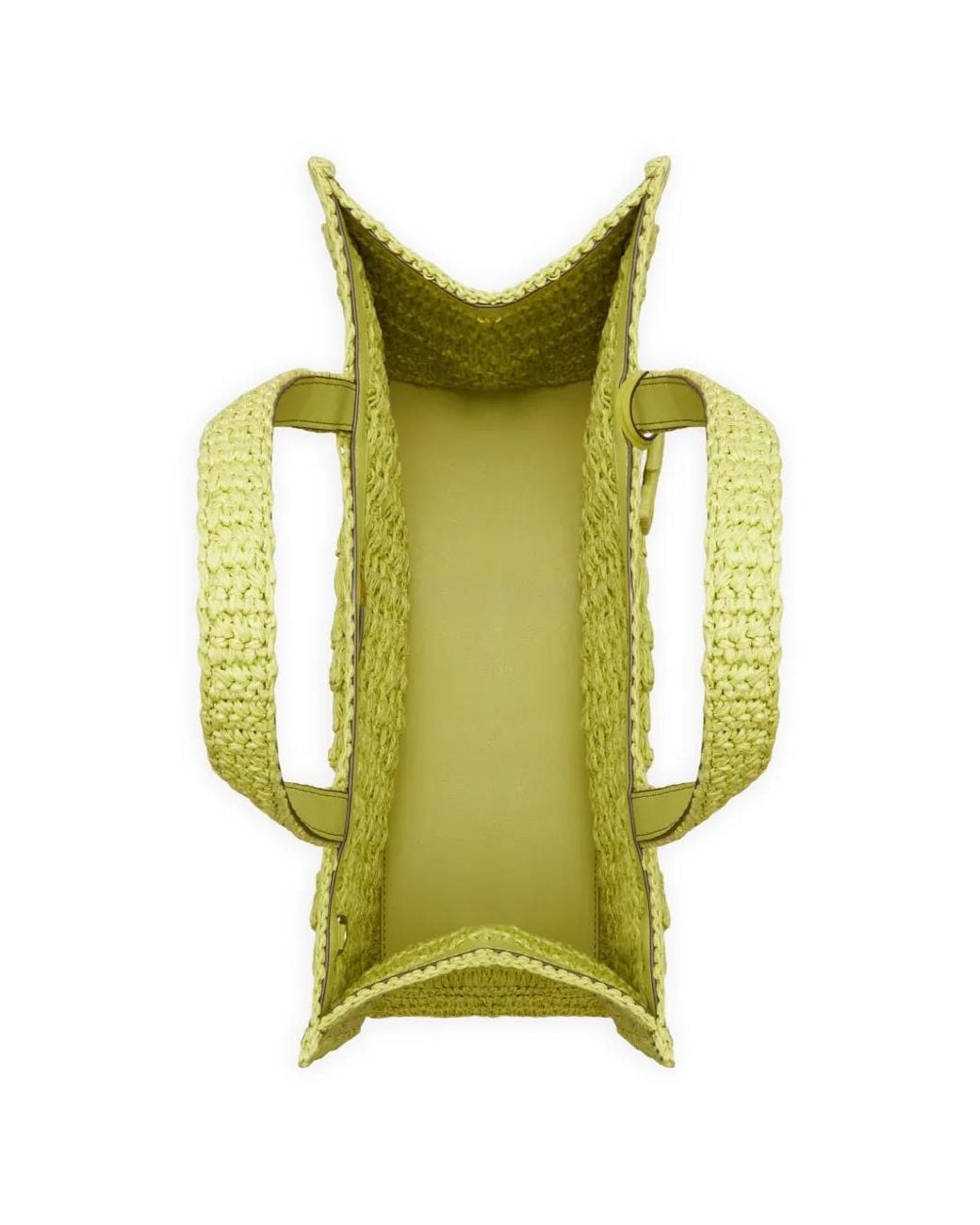 Tory Burch Yellow Small Ella Hand-Crocheted Popcorn Tote