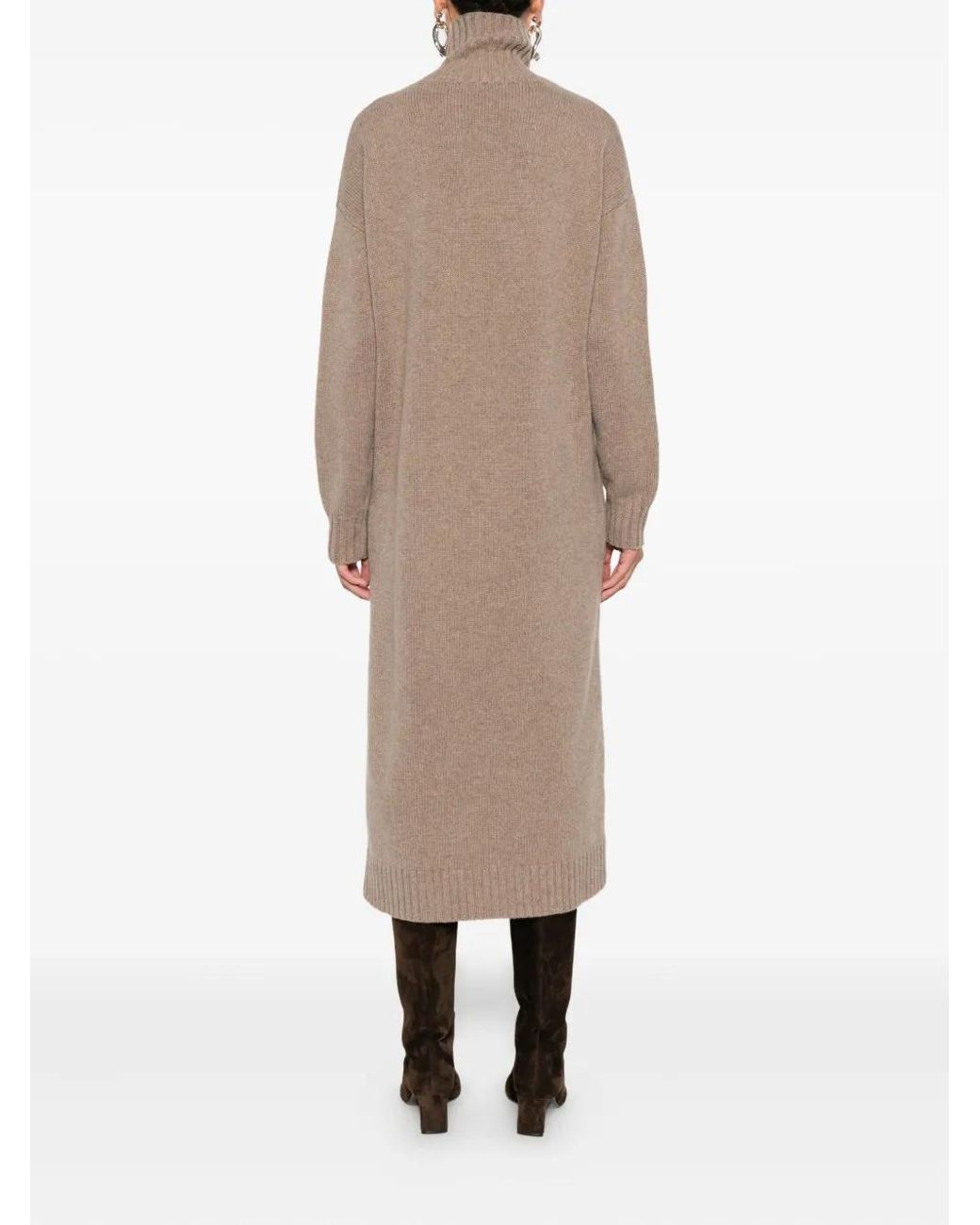 Max Mara Natural Long Cashmere Dress