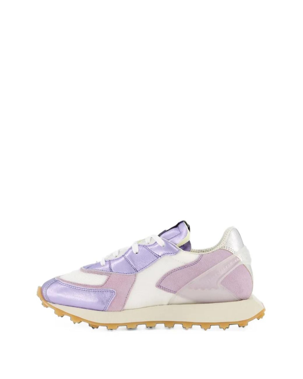 RUN OF White Metallic Panelled Sneakers