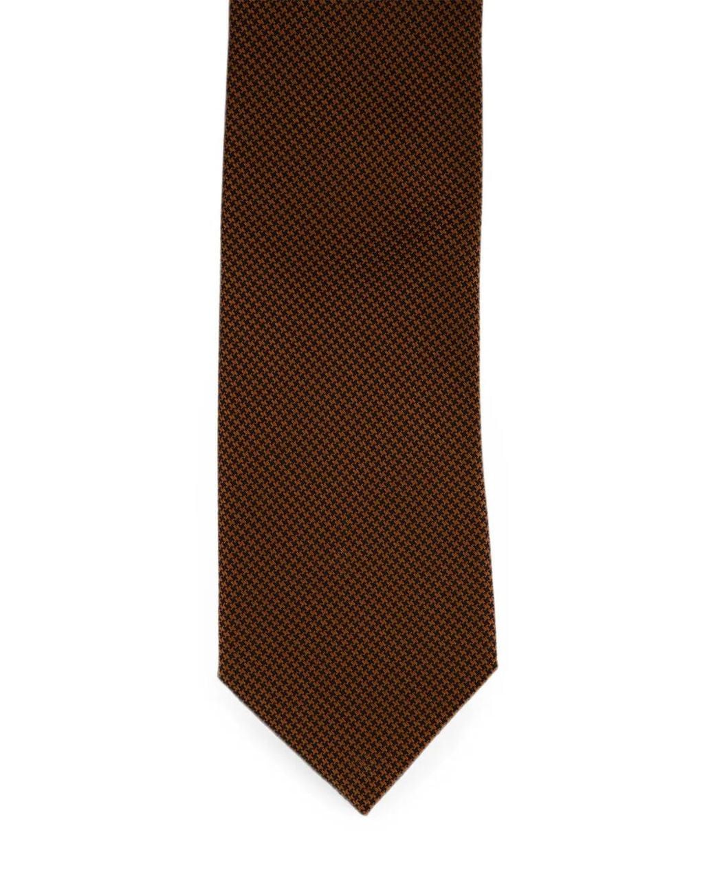 Tom Ford Brown Cravate En Soie À Bout Pointu for men