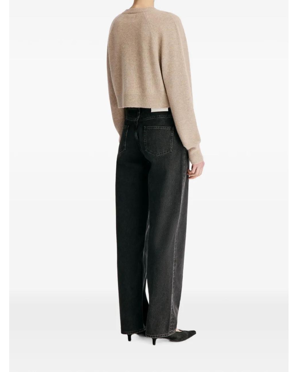 Loulou de Saison Natural Heike Raglan-Sleeve Cropped Cardigan