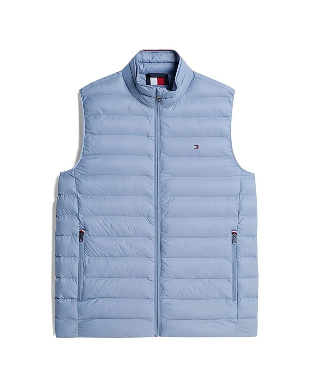 Tommy Hilfiger Blue Zip-Fastening Quilted Gilet for men