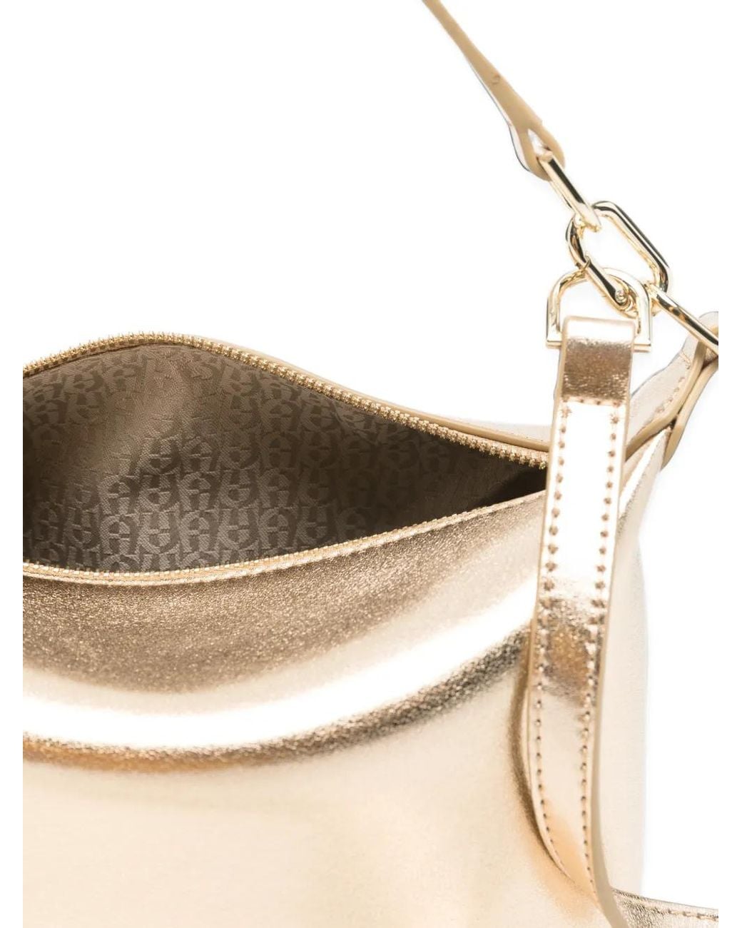 Aigner White Fashion Metallic Logo-Plaque Tote Bag
