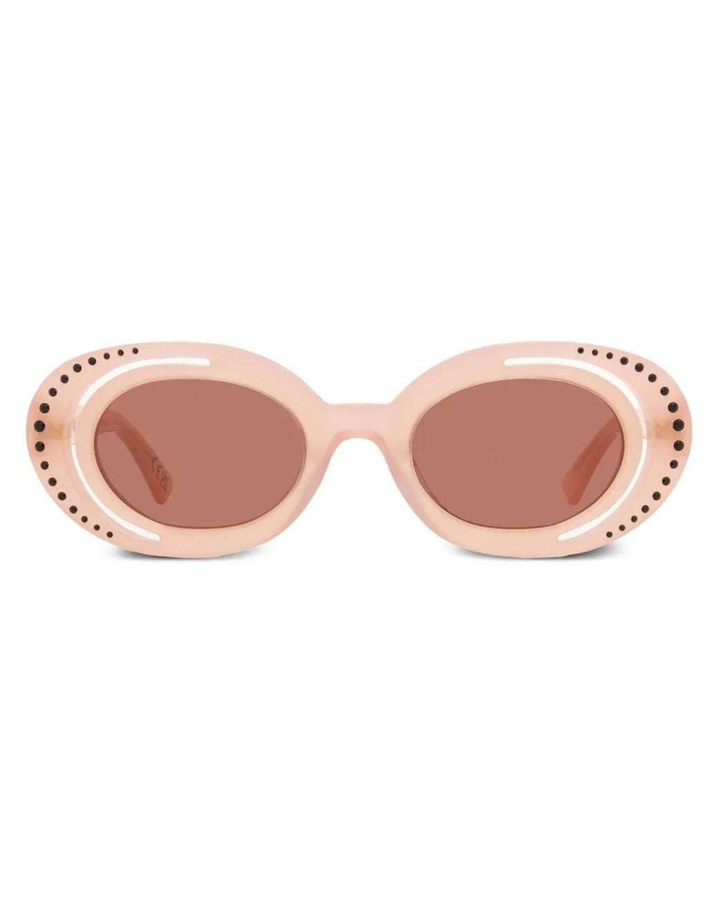 Marni Pink Zion Canyon Oval-Frame Sunglasses