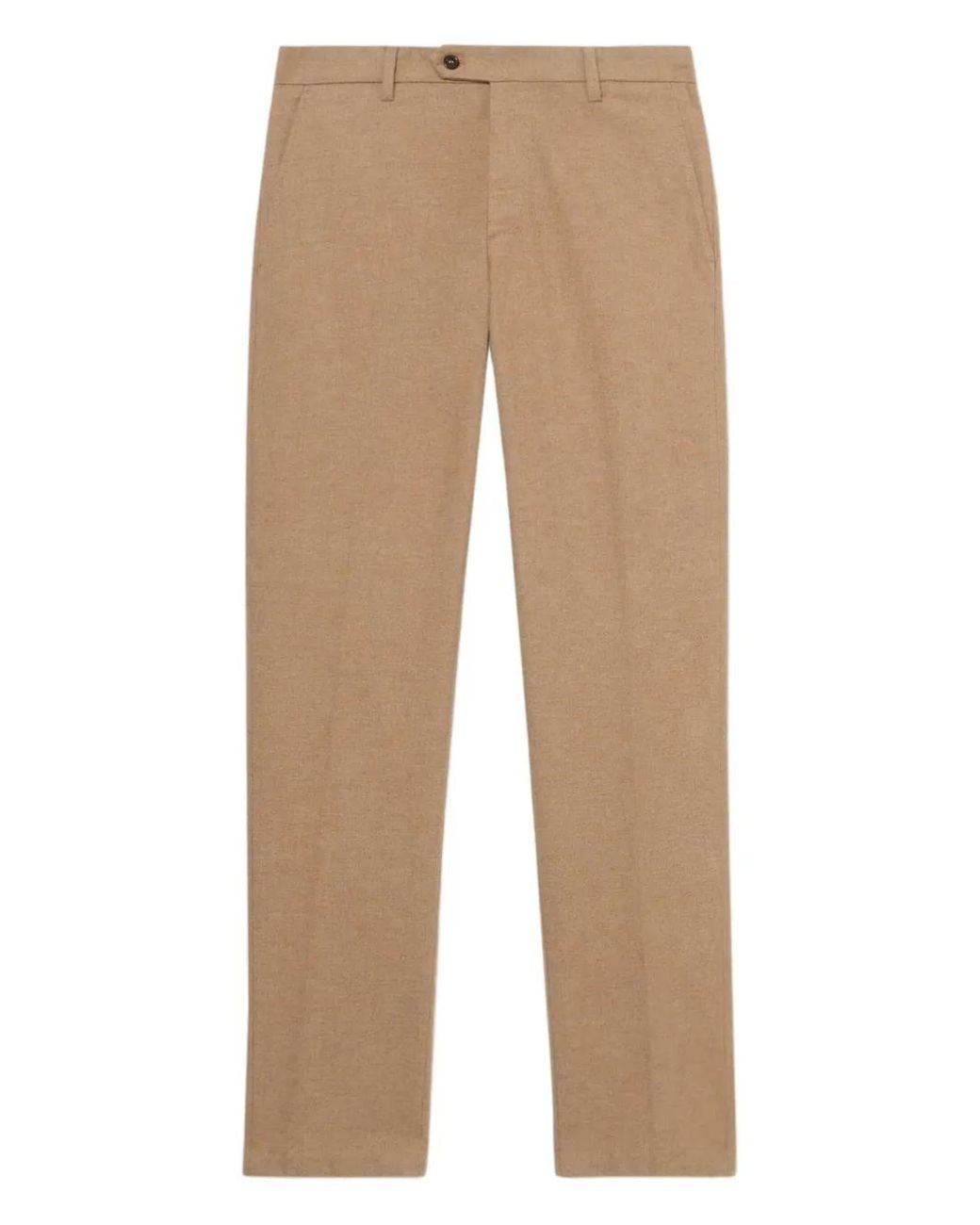 Brooks Brothers Natural Flannel Trousers for men