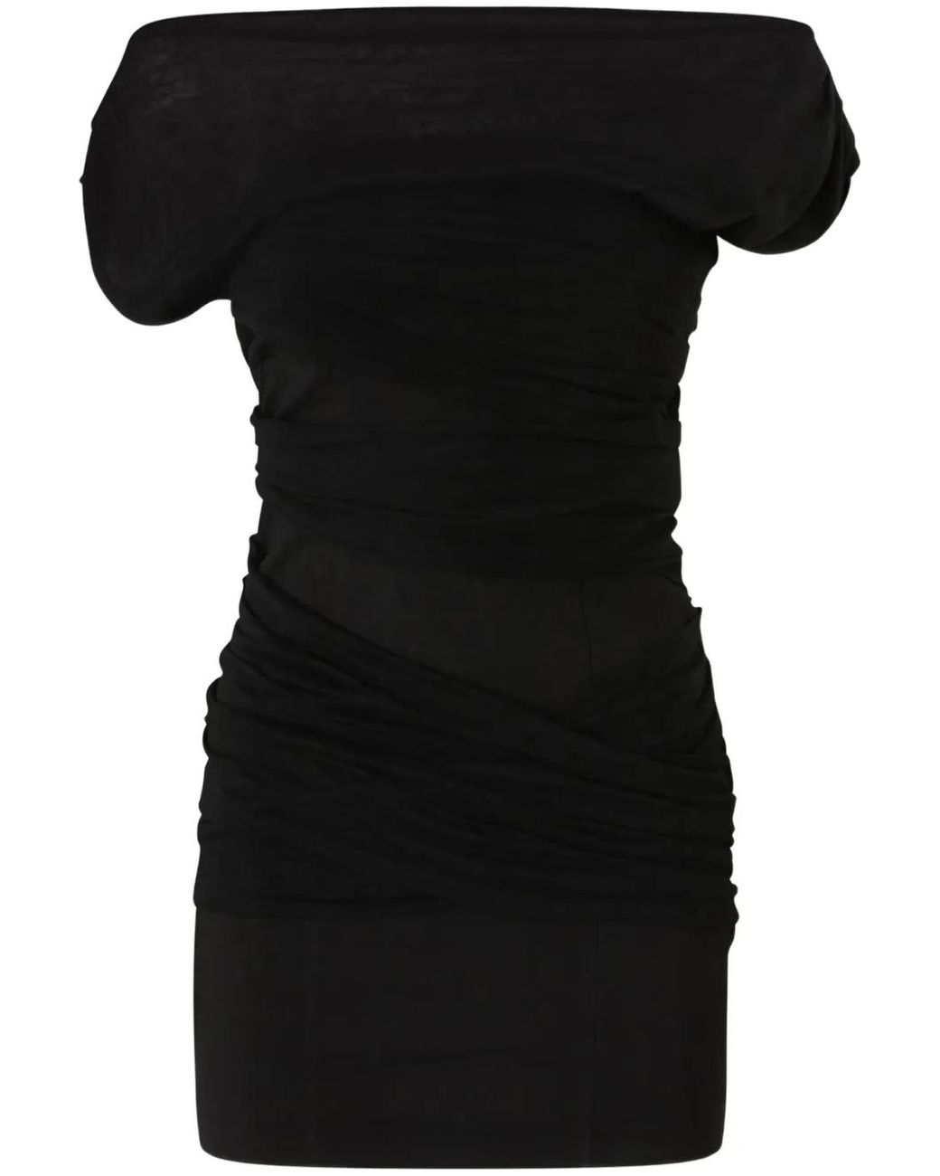 Pinko Black Off-Shoulder Mini Dress