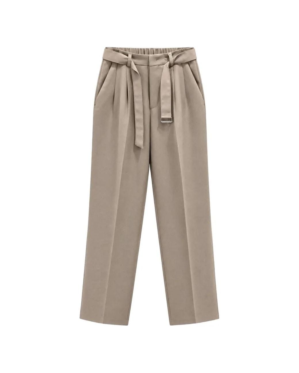 BE ABLE White Hiroyuki Belted Trousers for men