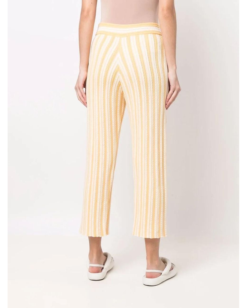 Jil Sander Cropped Broek in het Natural