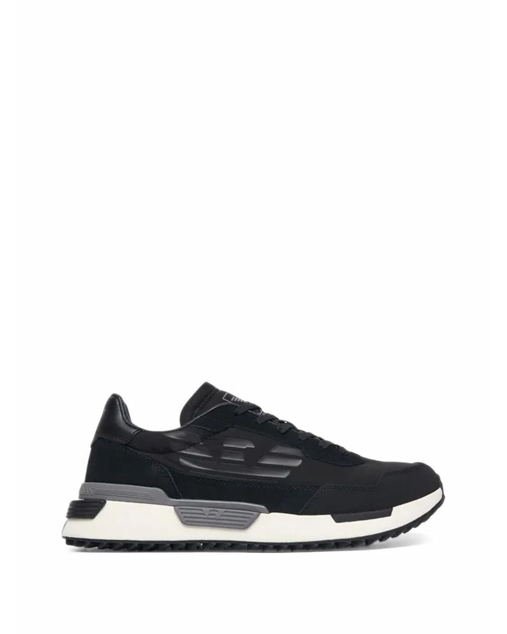 EA7 Black Sneakers Mit Logo-Patch
