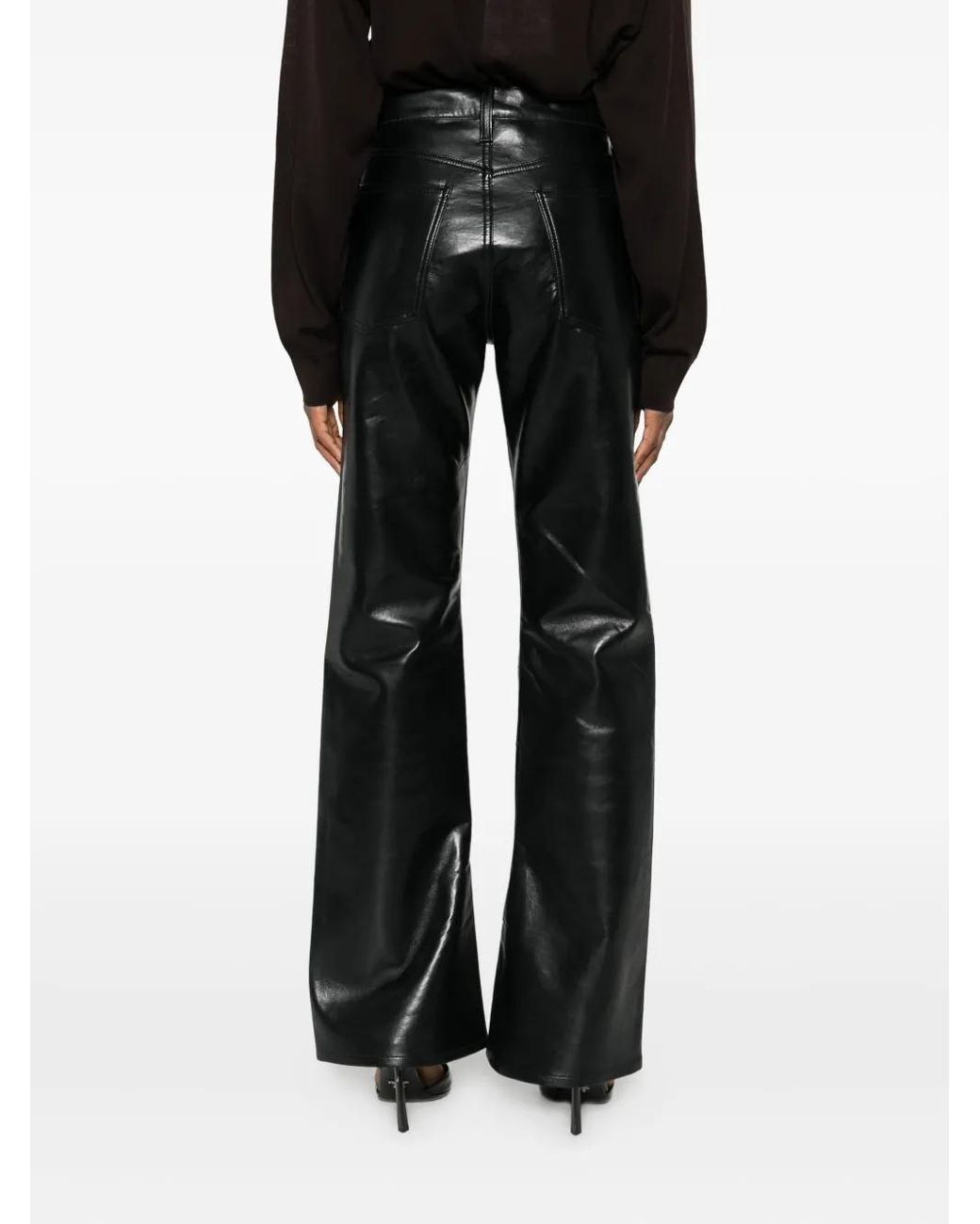 Agolde Black Five-Pocket Trousers