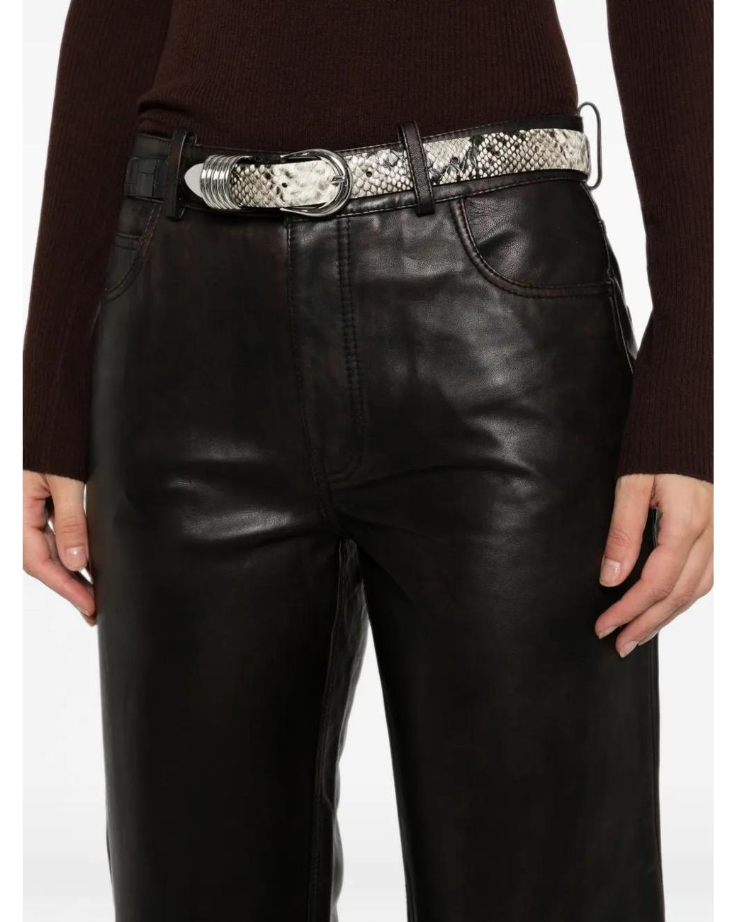 Pantalones Rectos Maje de color Gray