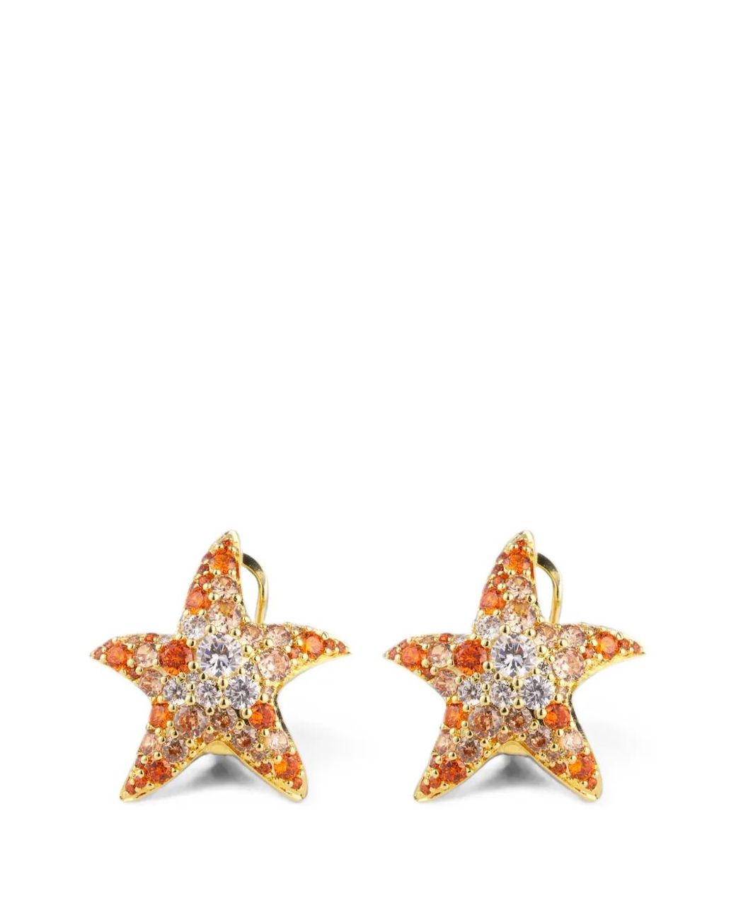 Eshvi Metallic Glow Starfish Earrings