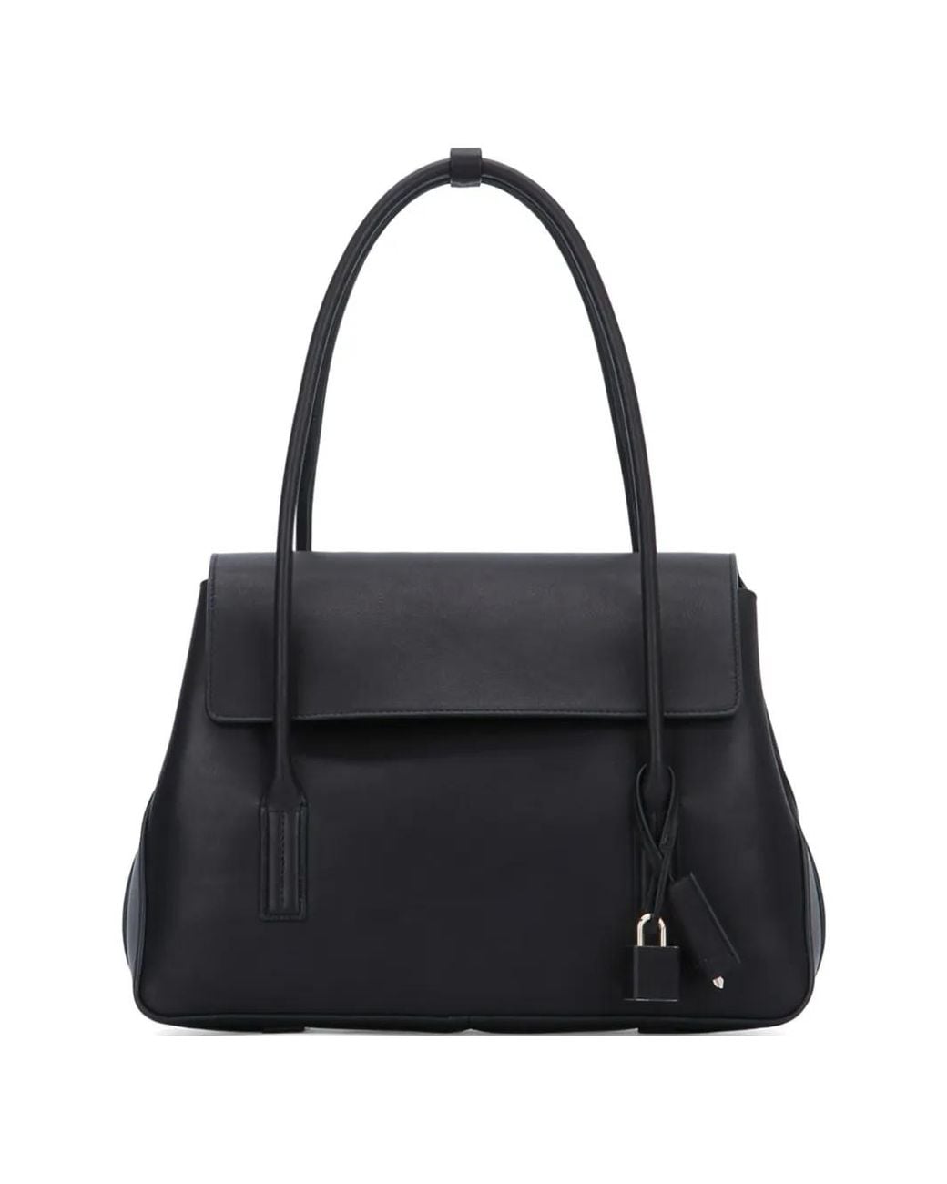Tom Ford Black Natural Leather Eclipse Medium Shoulder Bag