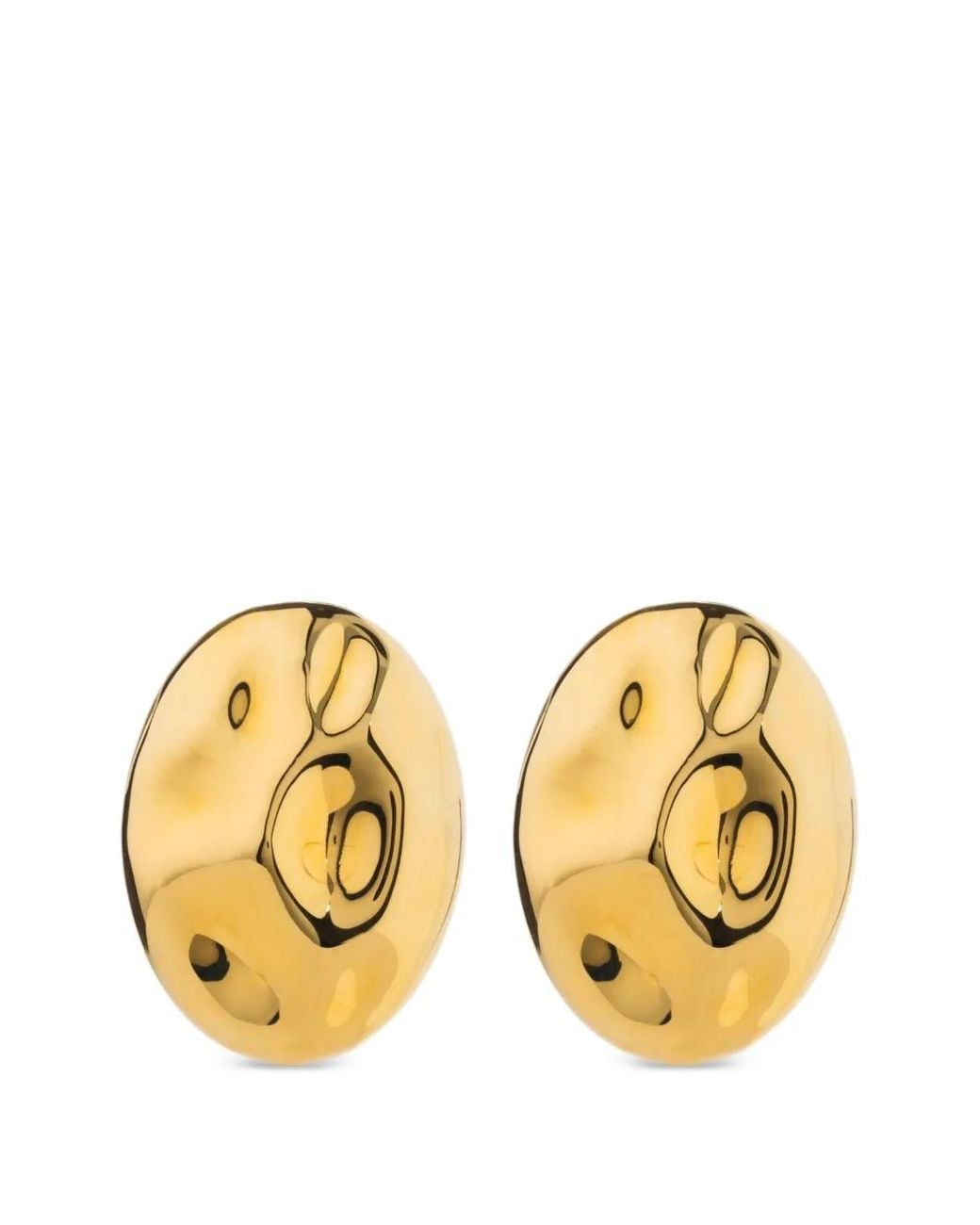 FEDERICA TOSI Metallic Hammered Stud Earrings