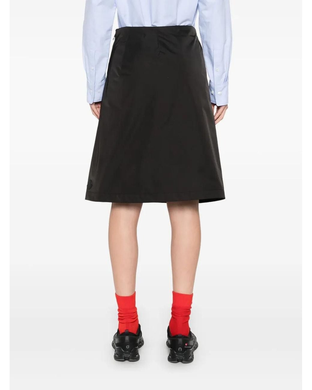 Moncler Black Zipped Midi Skirt