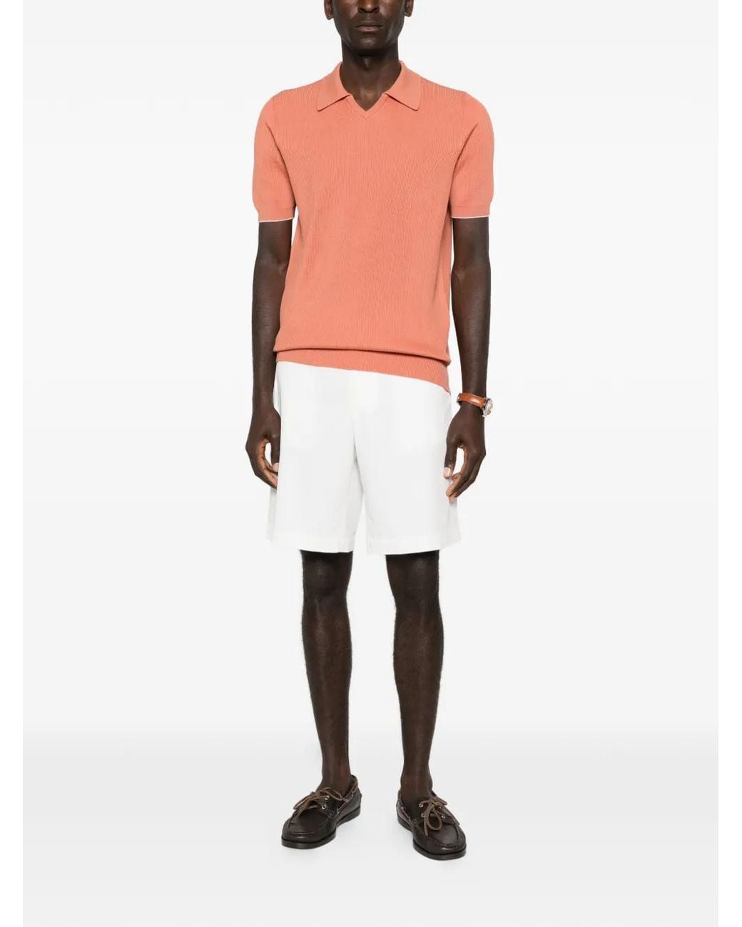 Brunello Cucinelli Orange Tops for men