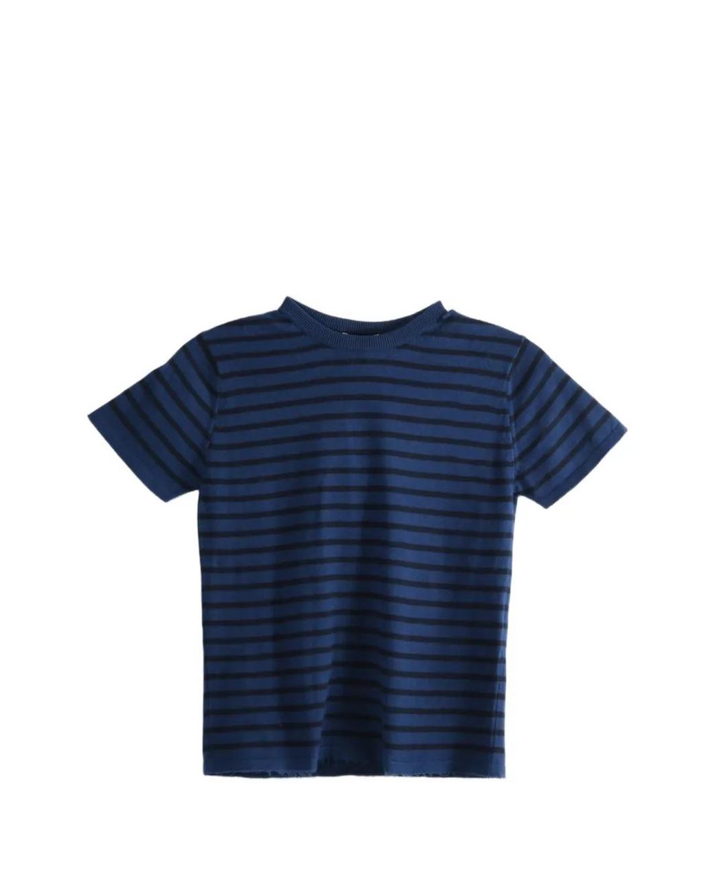 Auralee Blue Striped T-Shirt