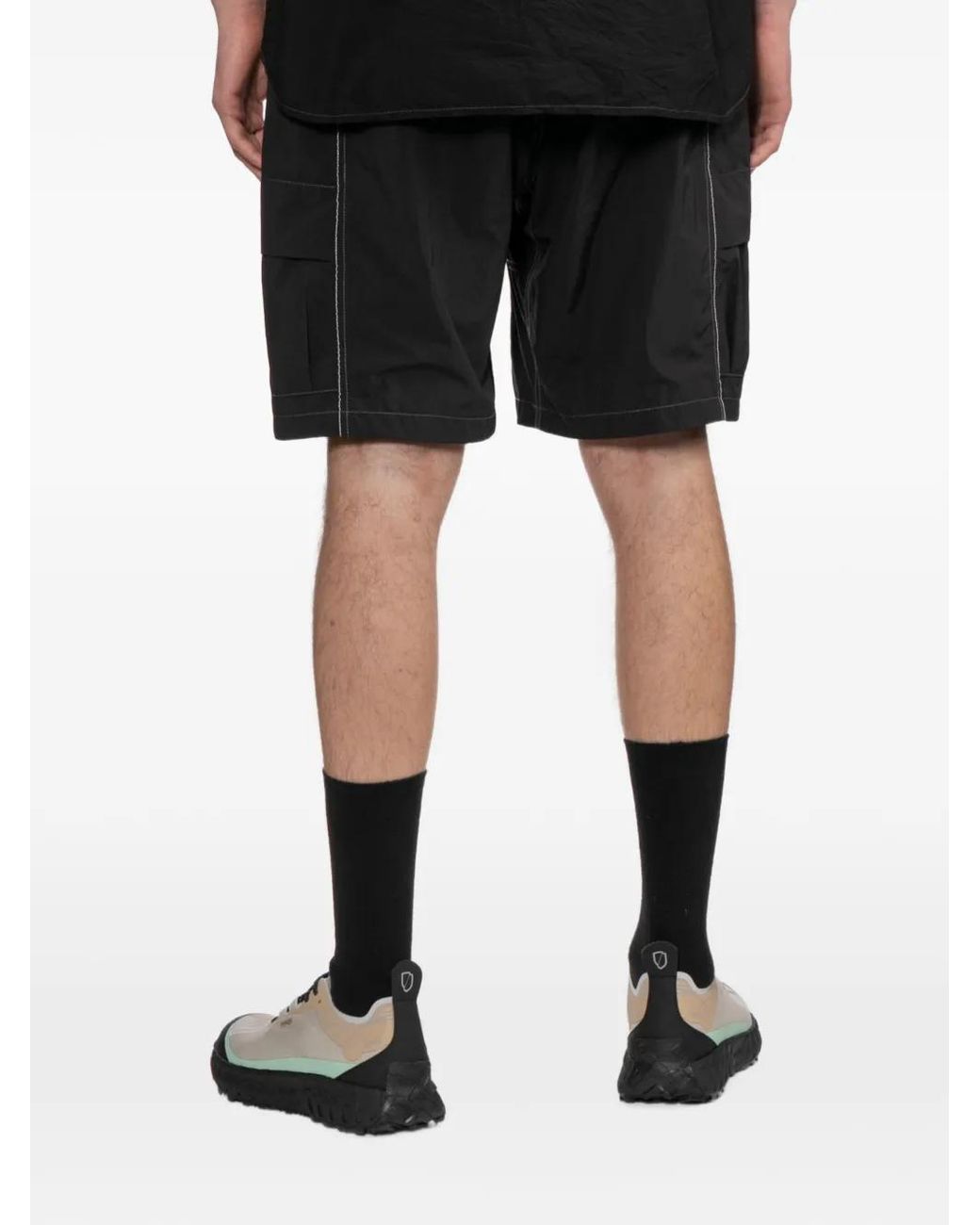 Bermudas Cargo Con Logo Estampado And Wander de hombre de color Black