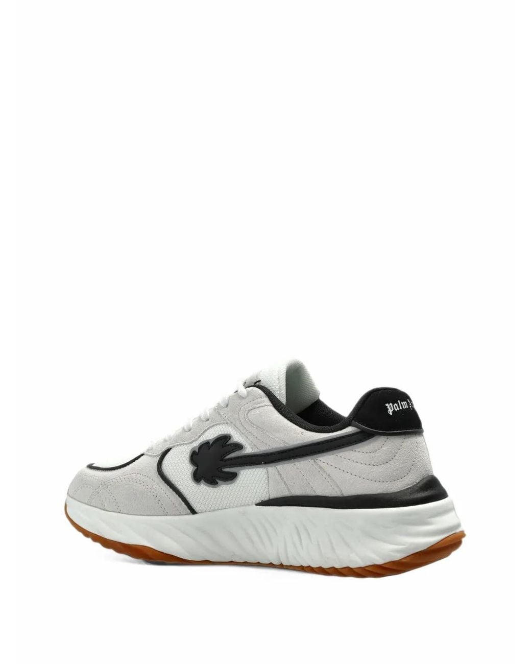 Palm Angels White Logo-Patch Panelled Sneakers for men